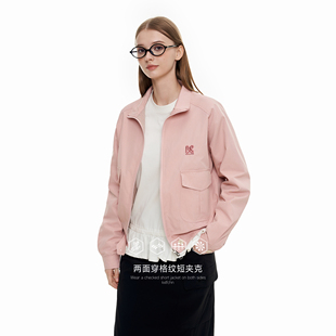 KXLFCHN空穴来风 大口袋双面穿夹克外套女休闲立领刺绣翻领上衣男