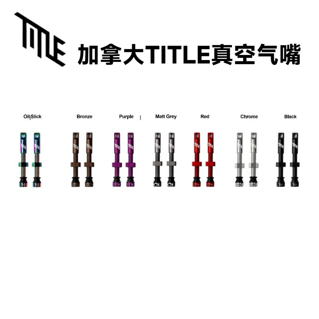 加拿大TITLE真空气嘴 Tubeless Valve  可拆卸气嘴头大进气1对2支