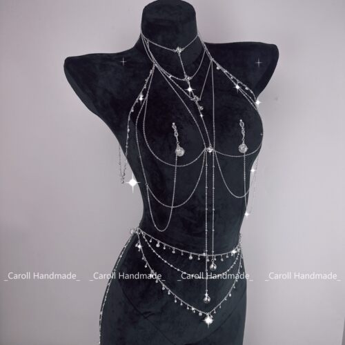 CAROLLL繁星系列比基尼款身体链星光闪闪链条简约颈链
