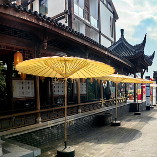 毕六福油纸伞户外非遗手工中式 庭院伞防雨防晒遮阳大伞围炉煮茶伞