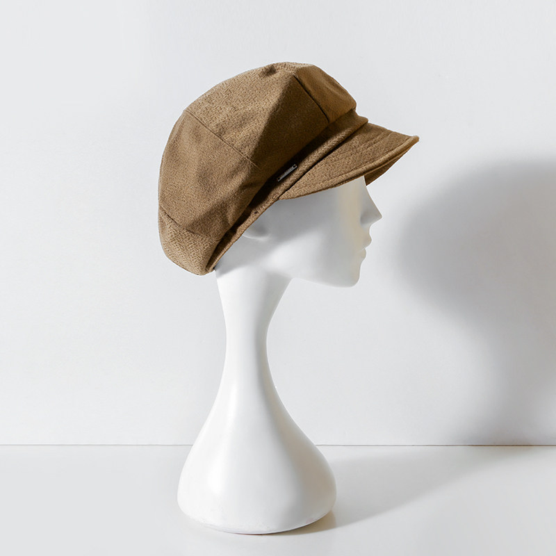 施雅秋冬纯色蓓蕾帽可爱短檐逛街甜美显脸小八角帽时尚潮流女帽