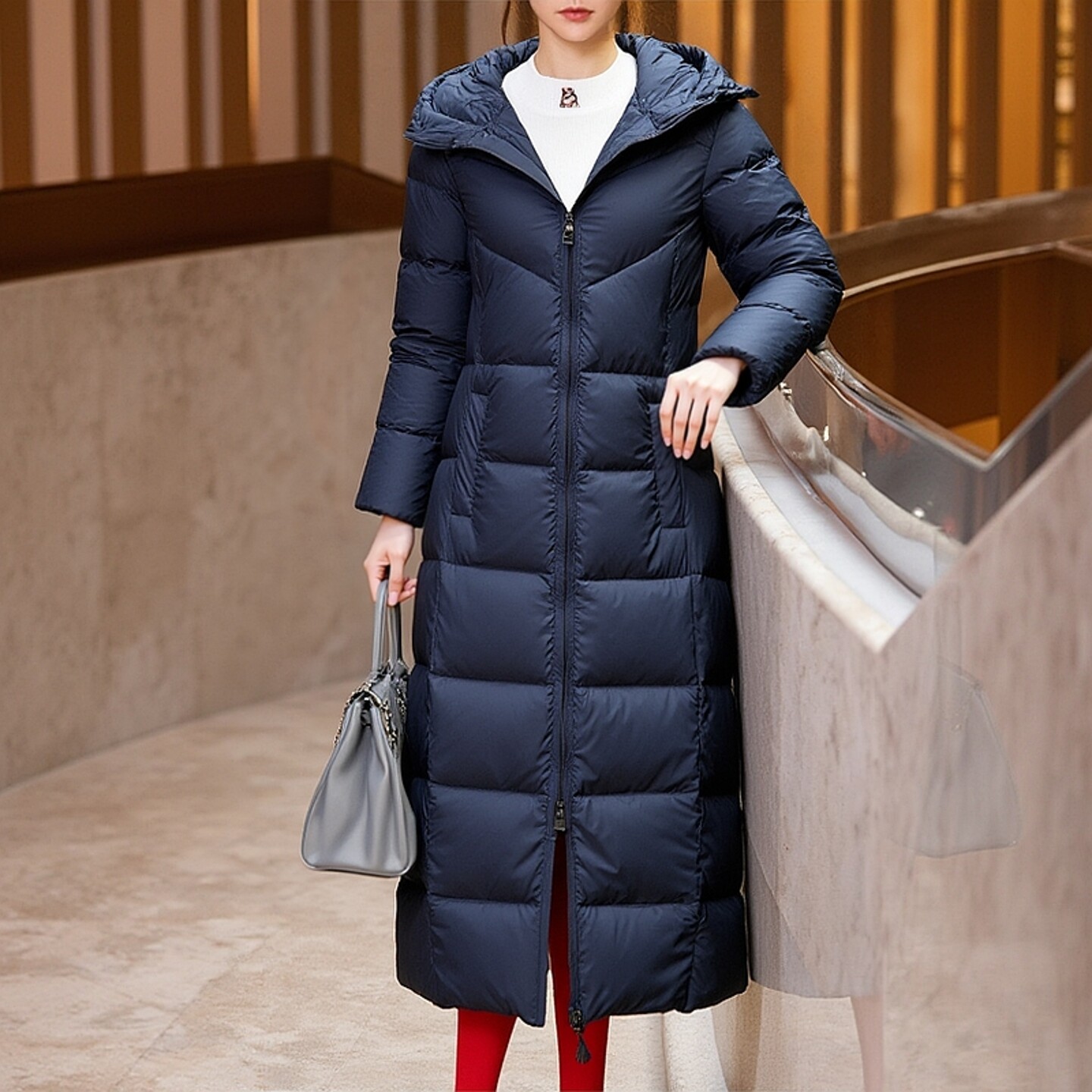 丽新90白鸭绒填充羽绒服
