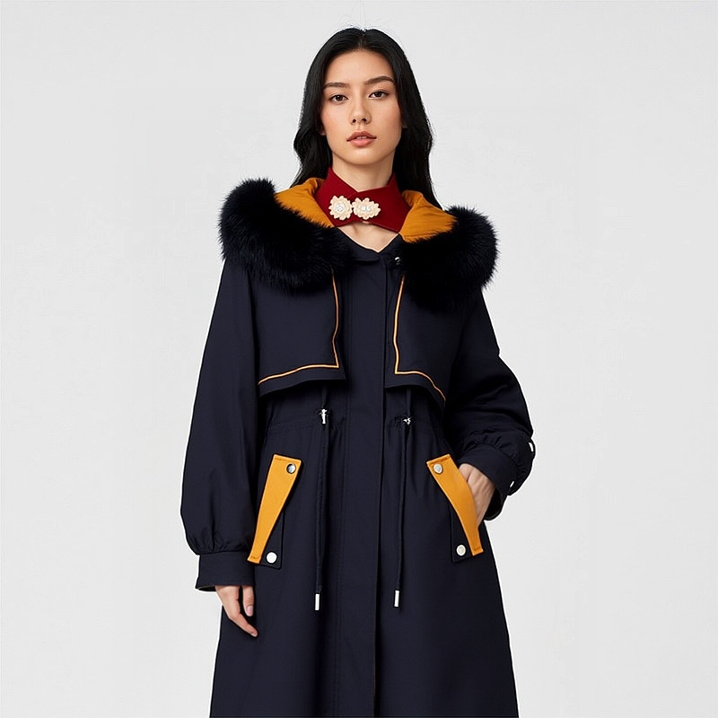 Y鹰25冬兔毛内衬派克服