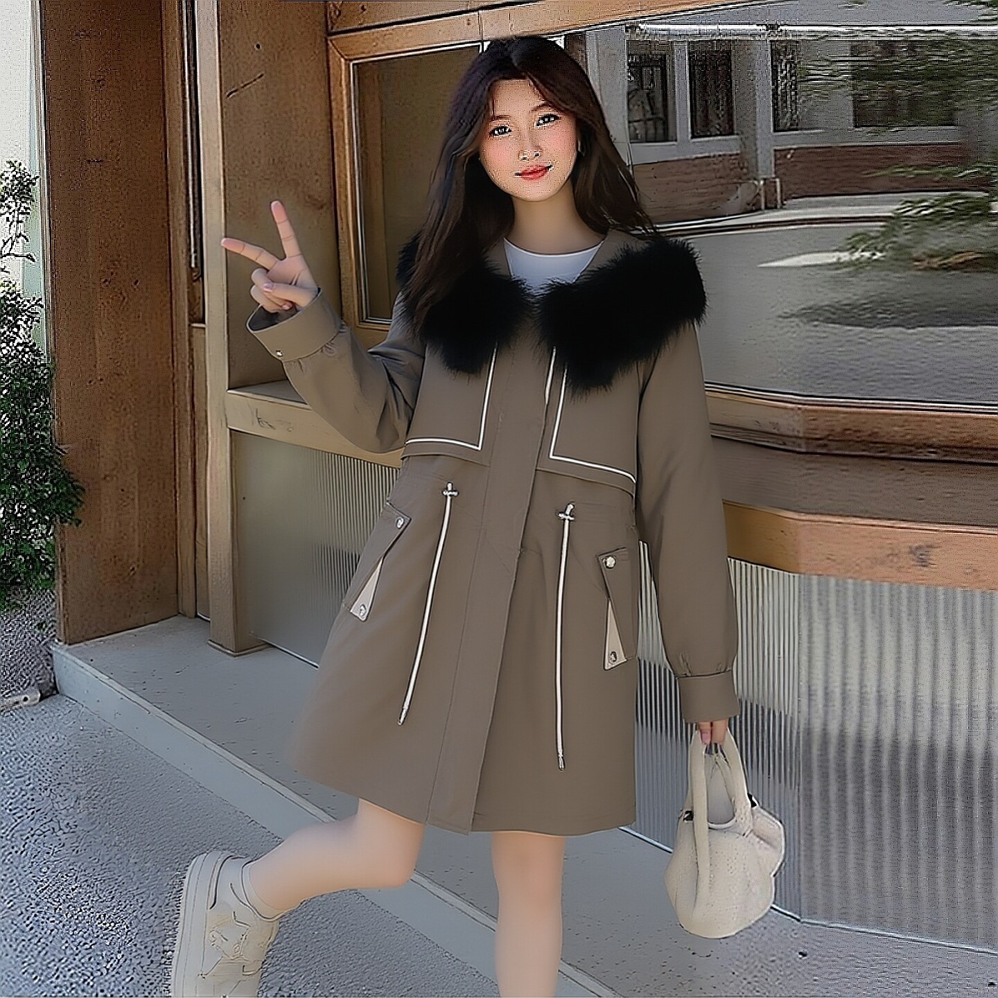Y鹰25冬兔毛内胆派克服