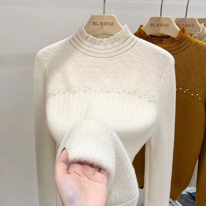 一体绒高级感上衣打底衫高级