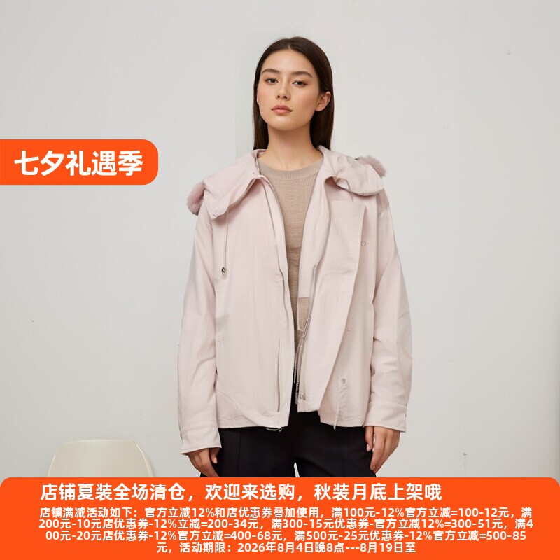 皮草派克服可拆卸皮毛兔毛内衬