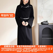 丽新折扣女装 C诚系列25冬装 高级感通勤有范儿系带收腰双面呢大衣
