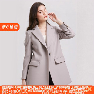 外套 年轻都市女性有里衬毛呢西装 丽新折扣女装 P飘系列25秋冬新款