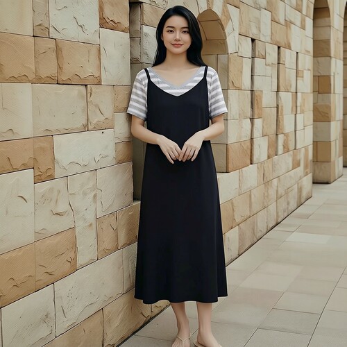 B帛撤柜折扣夏季时尚连衣裙