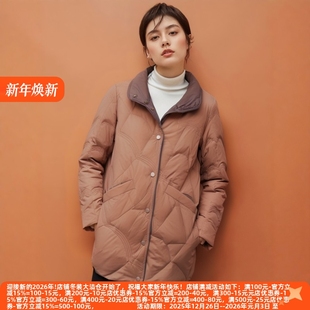 丽新折扣女装 系列24冬90白鸭绒轻盈设计感二用领休闲羽绒服 千Z