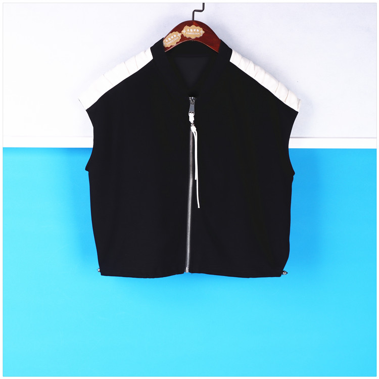 丽新折扣女装 M魅系列 25夏装独特大码30年老牌子撞色拼接短外套