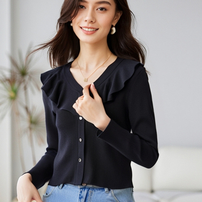 气质老品牌大码高端针织衫