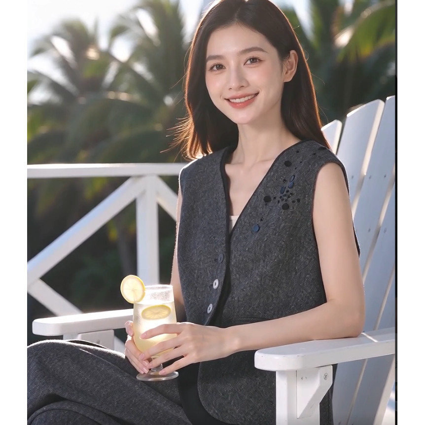 M魅系列秋装高雅女装马甲