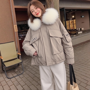 工装 兔毛内胆皮草可拆毛领短款 派克服 Y鹰系列25冬装 丽新折扣女装