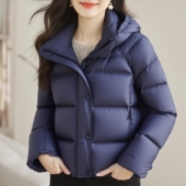 丽新折扣女装 休闲白鸭绒显瘦龟背羽绒面包服 新款 F法 系列25冬装