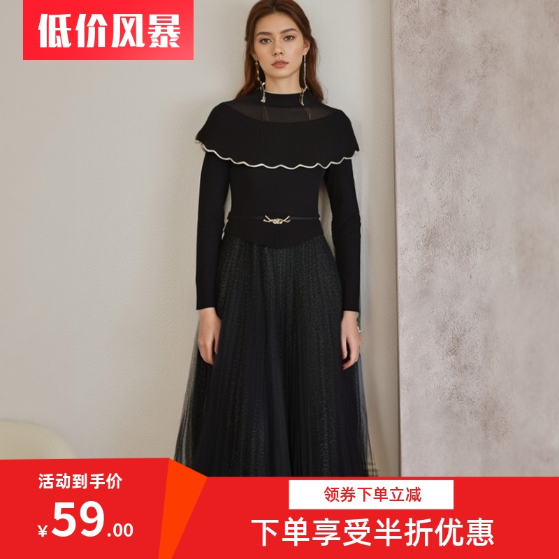 气质老品牌大码高端连衣裙