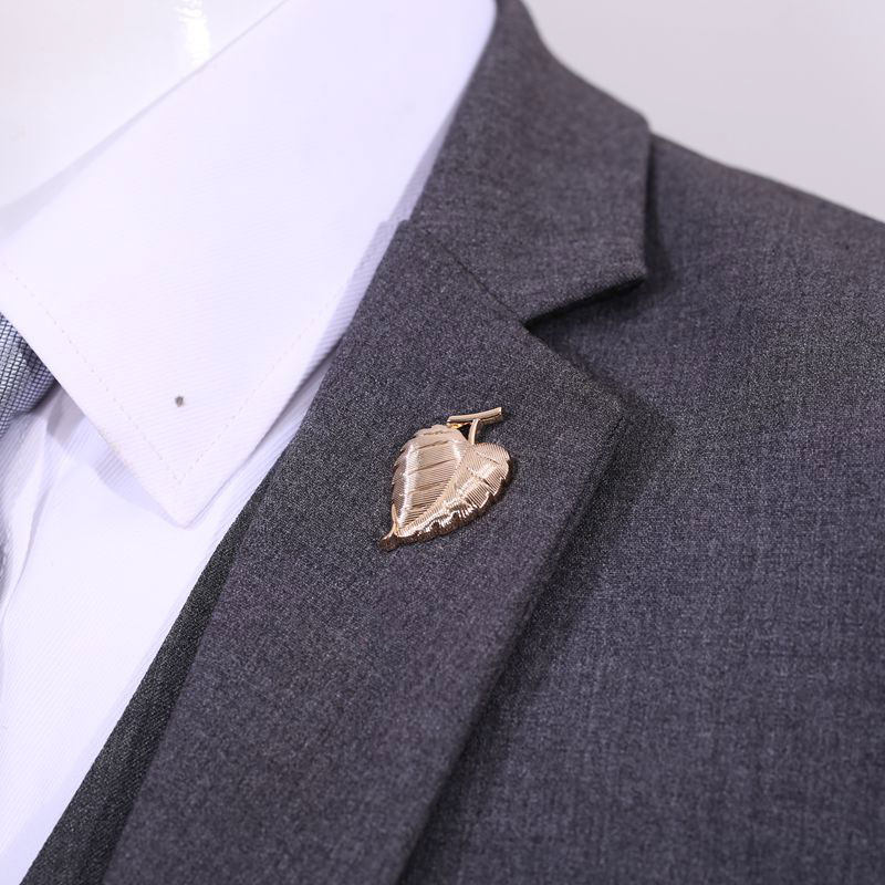 气质设计感立体树叶胸针男女西服衬衫领口爱心叶子别针领针扣配饰