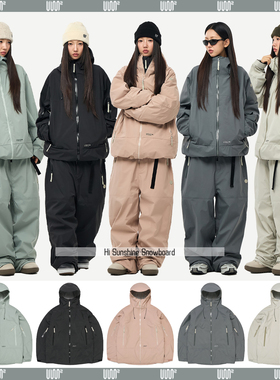 2526USS2韩国滑雪服单板双板男女款高防水防风压胶冲锋上衣外套3L