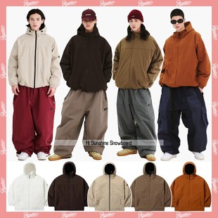 2425BSRABBIT韩国滑雪服单板双板男女款 上衣 连帽防水防风开衫