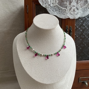 【异族少女】秘密花园工作室原创小众手工串珠项链 奥地利水晶