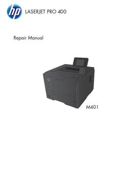 惠普 M400 M401d M401dn M401n M401dne 黑白机英文维修手册