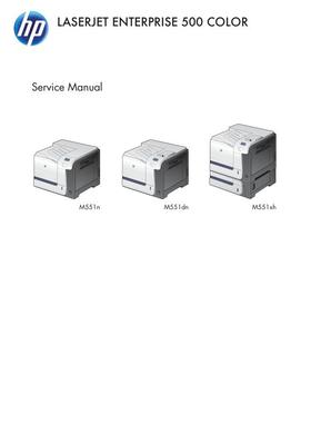 惠普 M551 M551n M551dn M551xh 彩机英文维修手册