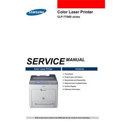 三星 CLP-775ND CLP-775 彩机英文维修手册