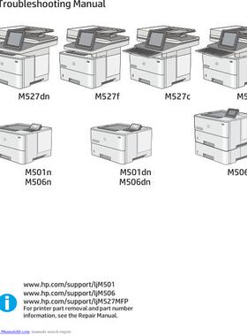 惠普M501n M501dn M506n M506dn M506x黑白机英文维修手册