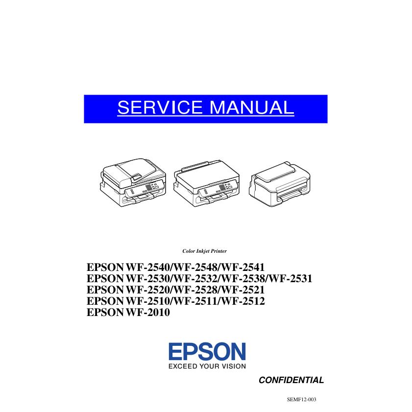 爱普生 WF-2520 2528 2521 2510 2511 2512 2510 英文维修手册
