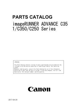 佳能 IR ADV C351 C350 C250 彩机英文零件手册