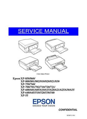 爱普生XP-850 860 800 801 802 810 820 821 830英文维修手册