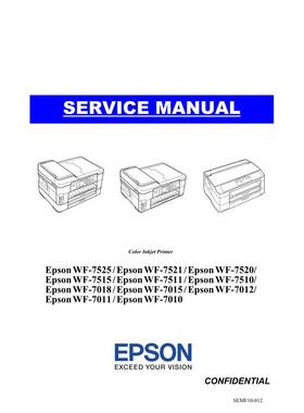 爱普生WF 7525 7521 7520 7515 7511 7510 7018英文维修手册