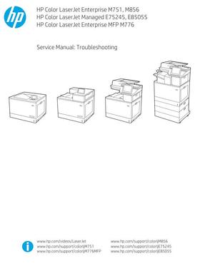 惠普 M751 M856 M776 E75245 E85055 英文故障排除手册