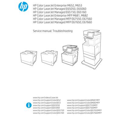 惠普MFP E65050 E65060 E65150 E65160 E67550彩机英文故障手册