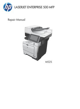 惠普 LaserJet M525dn M525c M525f 黑白机英文维修手册