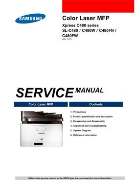 三星 Xpress C480 C480W C480FN C480FW 彩机英文维修手册