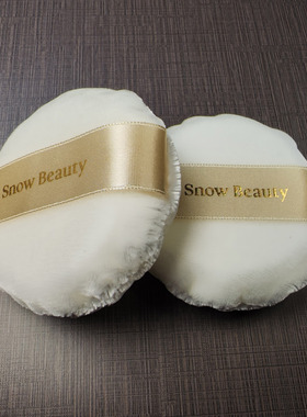 现货 日本本土Snow Beauty散粉扑 美妆 圆形 蜜粉扑定妆化妆 工具