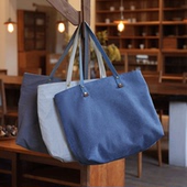 庸庸原创帆布文艺休闲布包简约单肩手提女包百搭大容量棉麻包质感