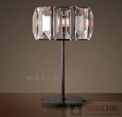 简约现代新古典风落地水晶台灯