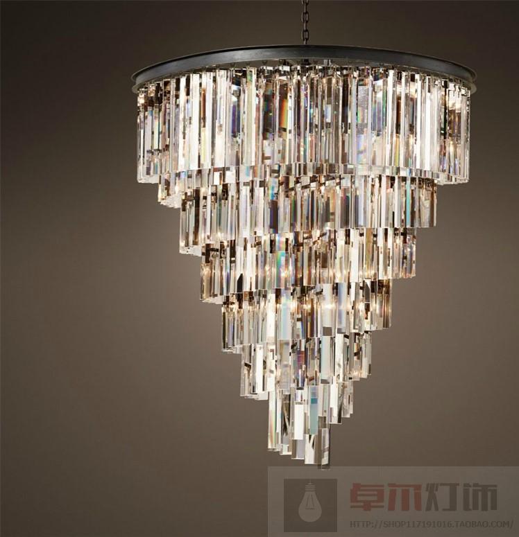 欧式风复古客厅别墅水晶吊灯