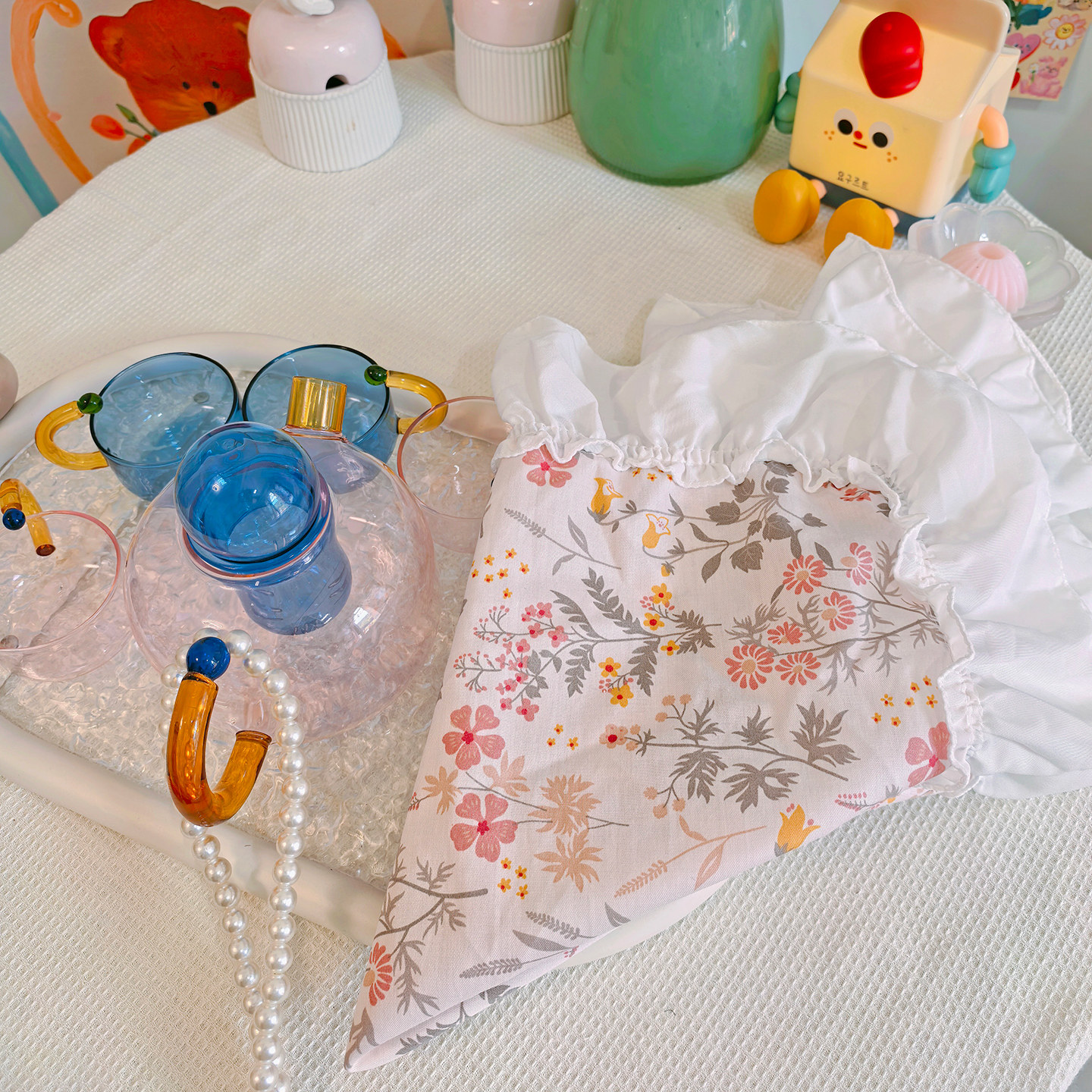 纯棉100全棉茶台茶桌杯子架子防尘罩韩系小碎花餐垫木耳花边桌垫,居家布艺,万能盖巾,淘宝优惠券,粉丝福利购,淘宝优惠卷