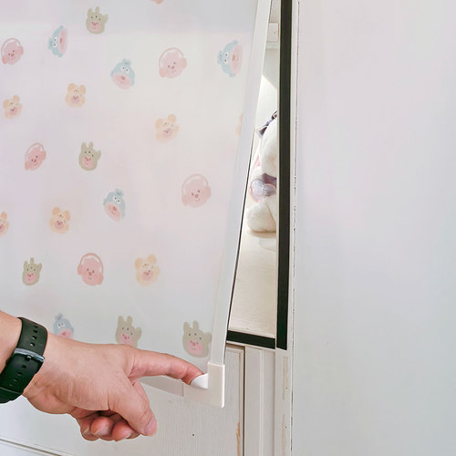 柜门自装磁吸门小窗帘自动闭合免打孔装饰遮挡帘儿童防尘衣帽间