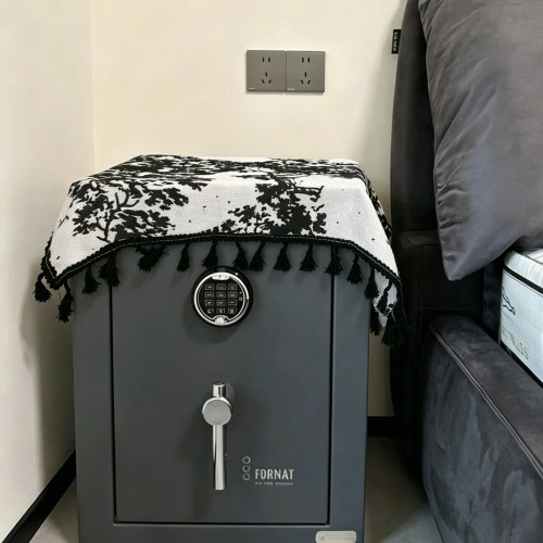 中古风棉麻水墨印花保险柜遮挡盖布防尘装饰巾隐藏布罩遮灰保护垫