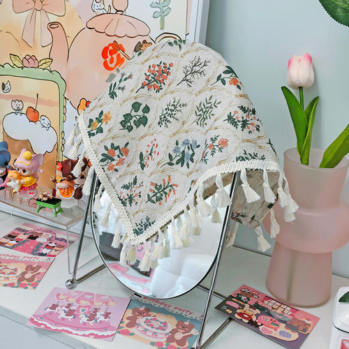 小清新遮镜子布茶几遮丑布双开门冰箱防尘罩盖巾民宿小院装饰桌布