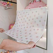 上翻玻璃柜门简易门自装防尘帘遮挡装饰帘自粘窗帘磁铁对吸新款