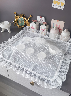 复古洛可可蕾丝荷叶边玻璃煮茶器茶盘盖布泡茶杯防尘罩盖巾茶杯垫