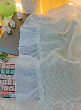 纯棉100全棉纯色嫩黄色笔记本键盘防尘盖布新款家用万能遮盖套罩