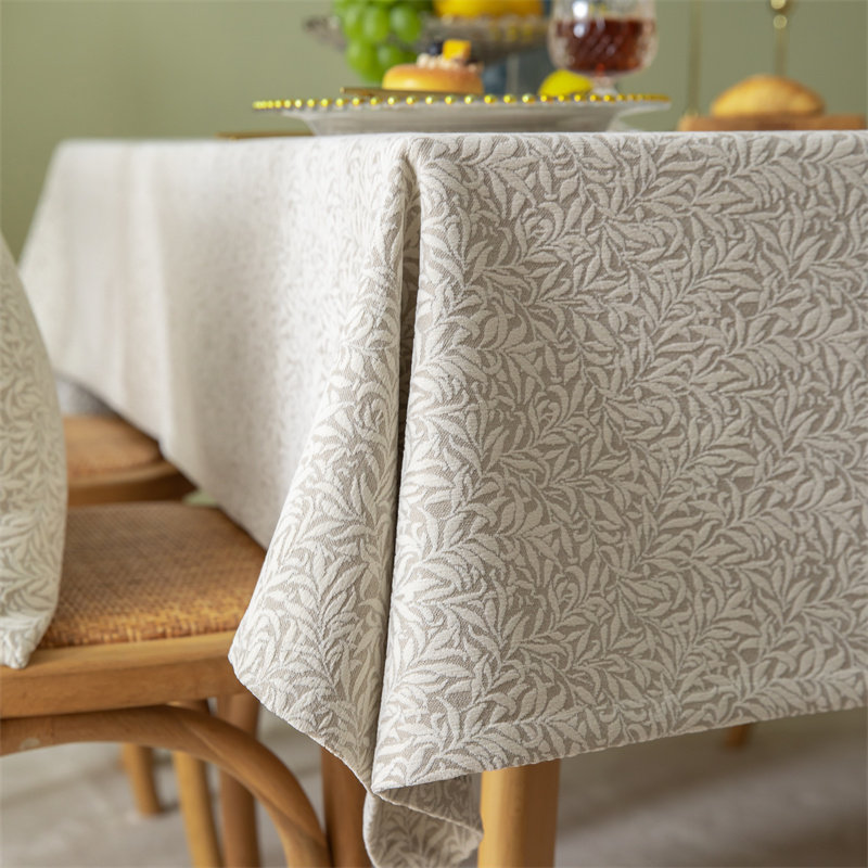 色织提花桌布雪尼尔轻奢