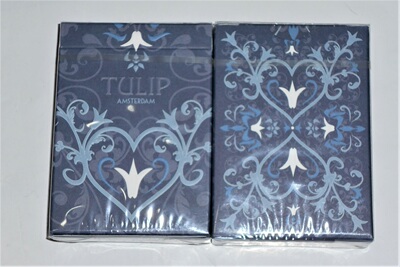 美國 Tulip Amsterdam Playing Cards 郁金香 深藍色 收藏撲克牌