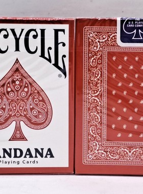 美國進口 Bicycle Bandana 頭巾 紅色 花切收藏 撲克牌
